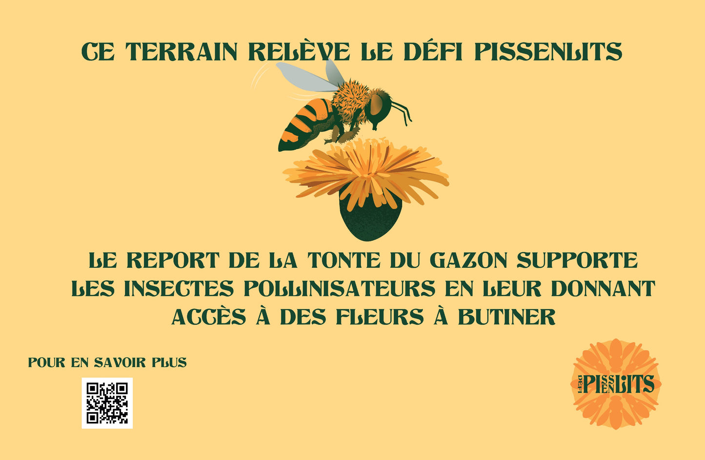 Grande affiche extérieure Défi Pissenlits