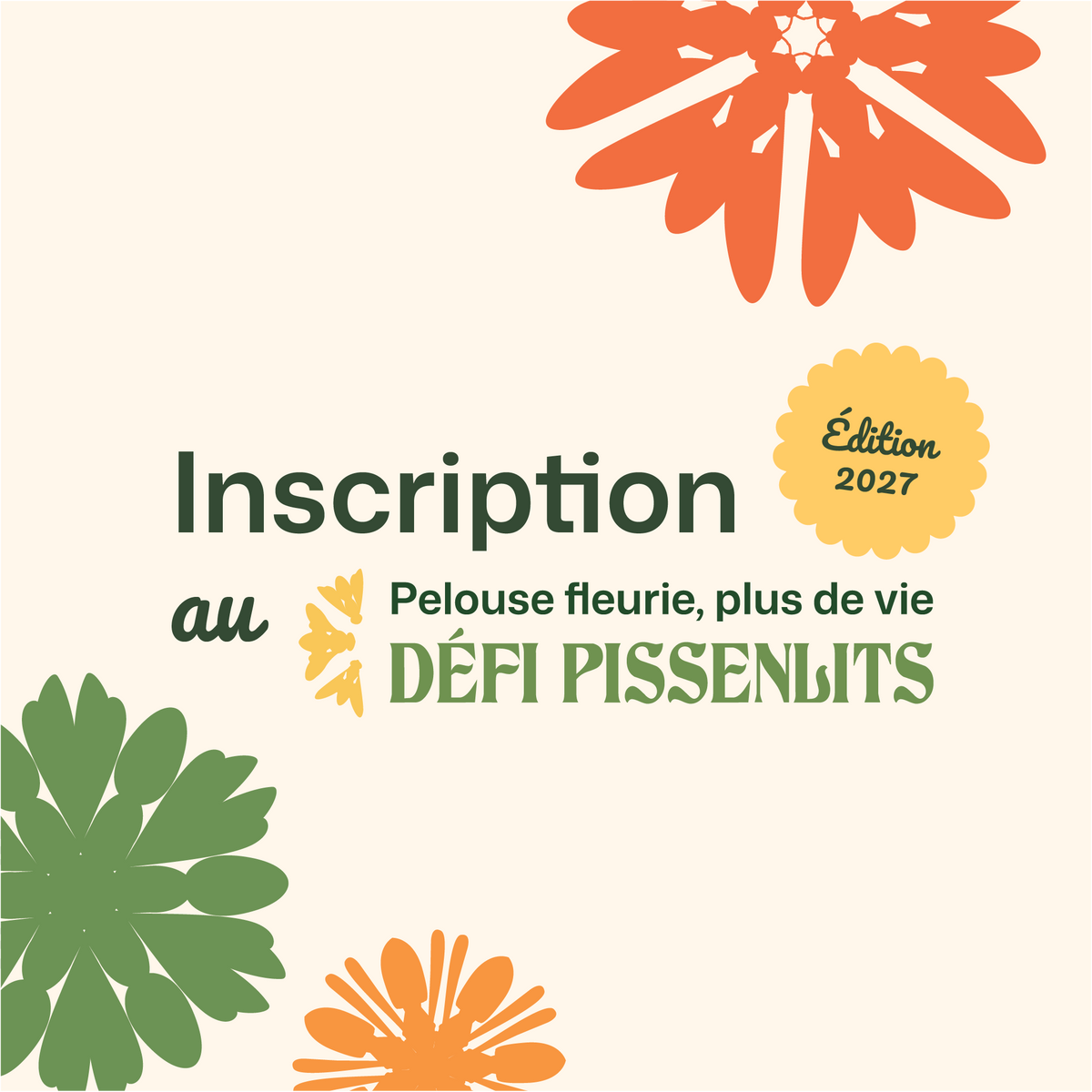 Achat de votre inscription corporative au Défi Pissenlits 2027